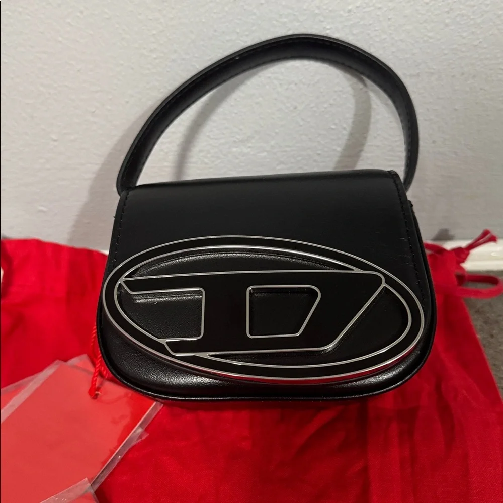 Diesel X08709 PR818 T8013 Mini Nappa Leather Shoulder Bag - Black - Picture 15 of 15